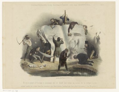Persiflage op de censuur door Charles Joseph Traviès