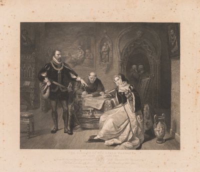 Ondertekening van het Doodsbevel van Lady Jane Grey door Charles Kennedy Burt