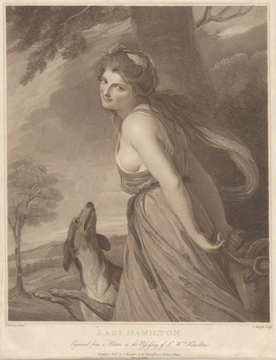 Lady Hamilton als een Bacchante door Charles Knight
