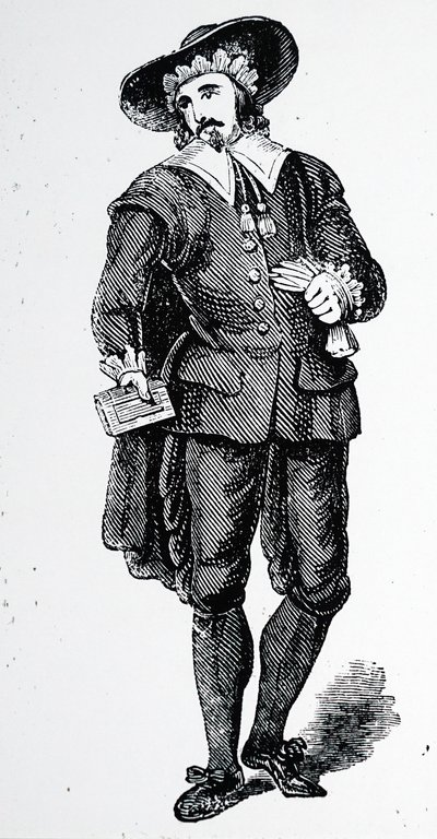 Man in puriteinse kleding door Charles Knight