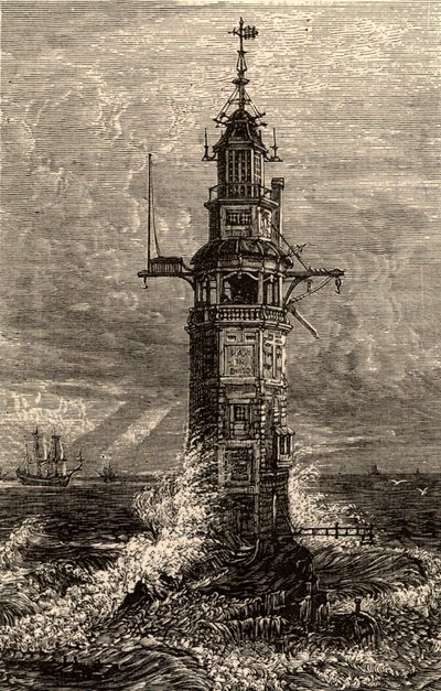 Tweede vuurtoren Eddystone door Charles Knight