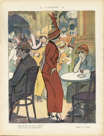 Illustratie van Chas-Laborde (1886-1941) in Le Rire door Charles Laborde