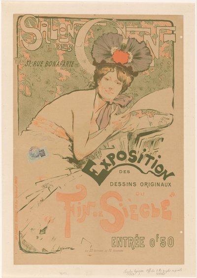 Affiche voor een expositie van de Salon des Cent door Charles Lapierre
