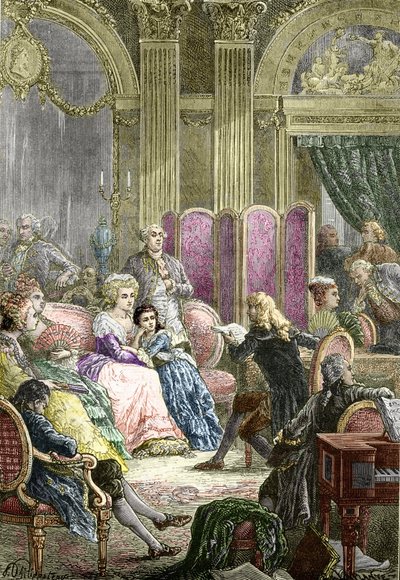 De Salon van Suzanne Curchod en Madame Necker door Charles Laplante