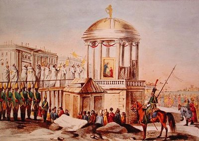 De Zegening van het Water in Sint-Petersburg, c.1820 door Charles Lasteyrie du Saillant