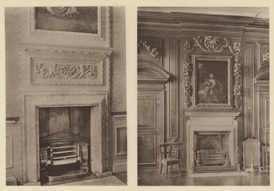 Belton House, Grantham, Twee Schoorsteenstukken door Charles Latham