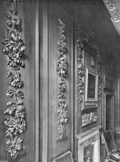 Meesterwerken van Grinling Gibbons in de Kapel Galerij door Charles Latham