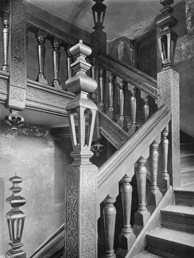 Oude eiken trap door Charles Latham