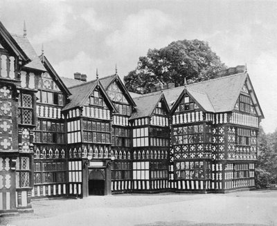De Oostvleugel, Park Hall (verwoest door brand in 1918), Oswestry, Shropshire door Charles Latham