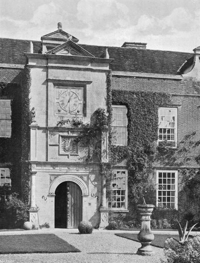 De ingang van Rushbrooke Hall door Charles Latham