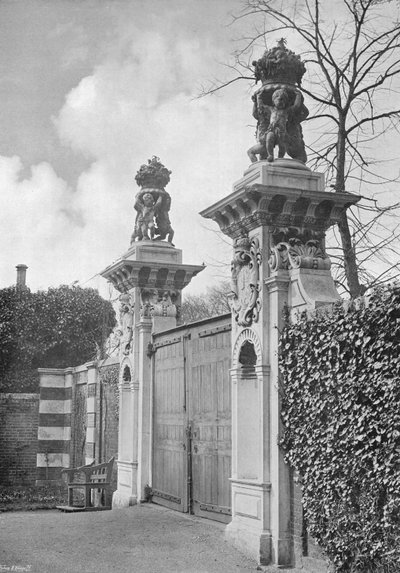 De Bloempotpoorten bij Hampton Court door Charles Latham