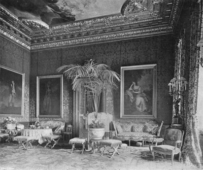 De rode salon door Charles Latham