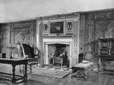 De Tapijtkamer in Rothamsted door Charles Latham