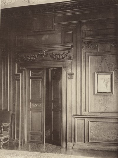 Thorpe Hall, Grantham, Deur en Lambrisering in de Eetkamer door Charles Latham
