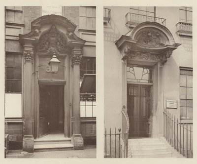 Twee Londense deuropeningen, Mark Lane, Oost-Centraal, Grosvenor Road, Zuidwest door Charles Latham