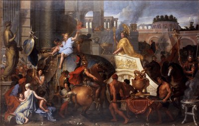 Alexander betreedt Babylon De Triomf van Alexander de Grote door Charles Le Brun