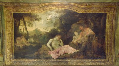 Plafond van het Hôtel La Rivière (detail) door Charles Le Brun
