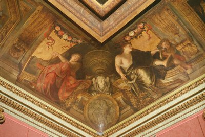 Plafond van het Hôtel La Rivière (detail), 1653 door Charles Le Brun