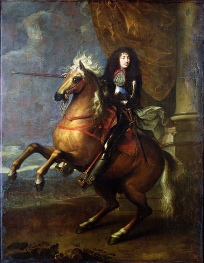 Ruiterportret van Lodewijk XIV (1638-1715) c.1668 door Charles Le Brun