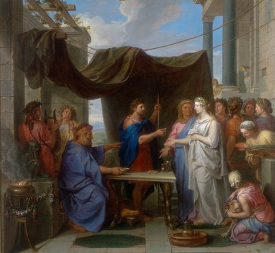 Huwelijk van Mozes en Sephora, werk van Charles Le Brun, bewaard in de Galleria Estense in Modena door Charles Le Brun
