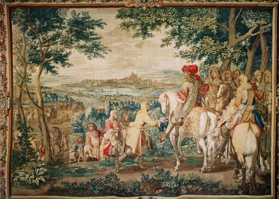 De Overgave van Marsal in 1662, Gobelins Werkplaats door Charles Le Brun