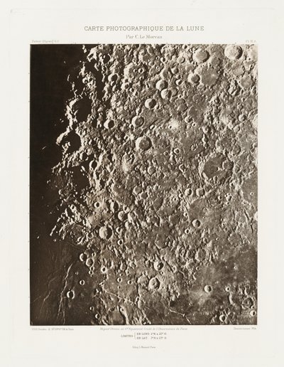 Carte photographique de la lune, planche III.A (Fotografische Kaart van de Maan, plaat III.A),21 oktober door Charles le Morvan