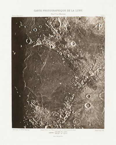 Carte photographique de la lune, planche IX.A (Fotografische Kaart van de Maan, plaat IX.A),21 oktober door Charles le Morvan