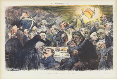 Na de stemming. Illustratie voor Le Rire door Charles Leandre