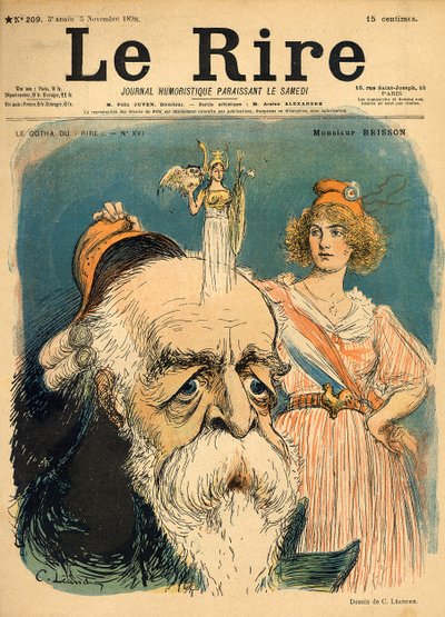 Karikatuur van Henri Brisson, van de voorpagina van 