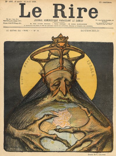 Karikatuur van de Familie Rothschild, van de voorpagina van 