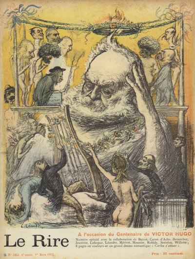Eeuwfeest van de geboorte van Victor Hugo, illustratie voor Le Rire door Charles Leandre