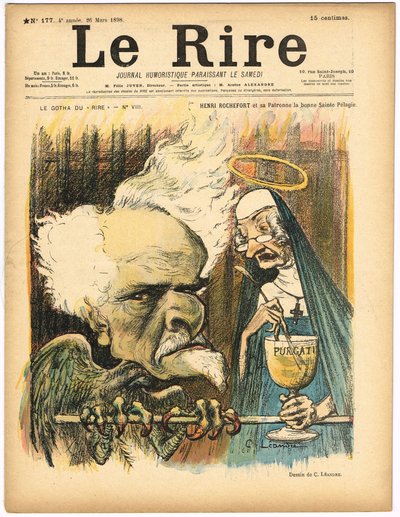 Omslag van "Le Lire", nummer 177, Satirisch in Kleuren door Charles Leandre
