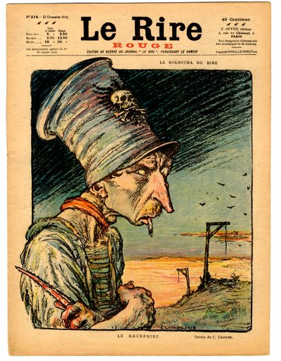 Omslag van "The Red Laughter", Satirisch in Kleuren door Charles Leandre