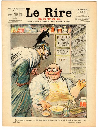 Omslag van "Het Rode Gelach", Satirisch in Kleuren door Charles Leandre