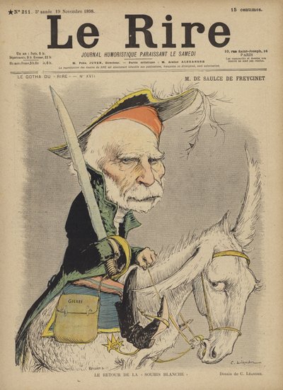 De Saulce de Freycinet, Illustratie voor Le Rire door Charles Leandre