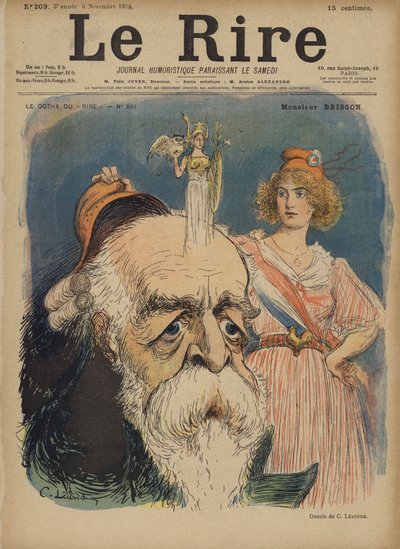 Henri Brisson, Illustratie voor Le Rire door Charles Leandre