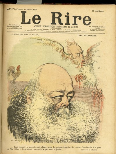 Illustratie van Charles Leandre (1862-1934) voor de omslag van Le Rire door Charles Leandre