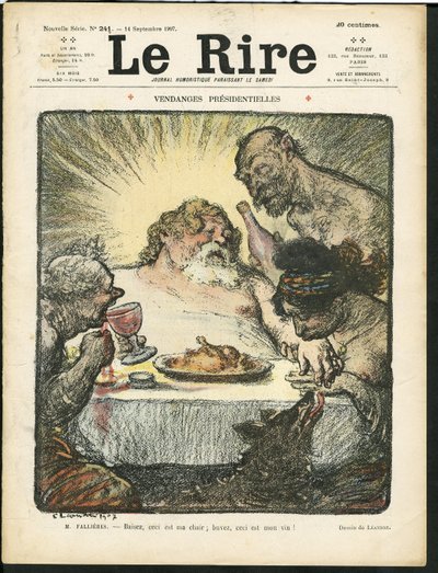 Illustratie van Charles Leandre voor de Omslag van Le Rire door Charles Leandre