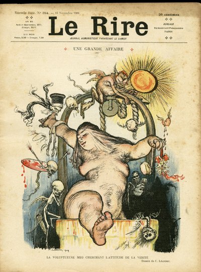 Illustratie van Charles Leandre voor de omslag van Le Rire door Charles Leandre