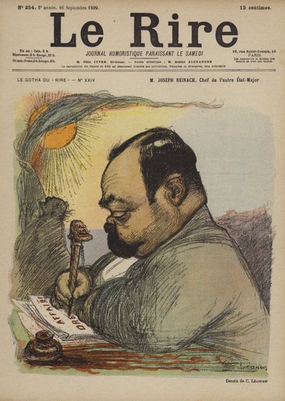 Joseph Reinach, Illustratie voor Le Rire door Charles Leandre