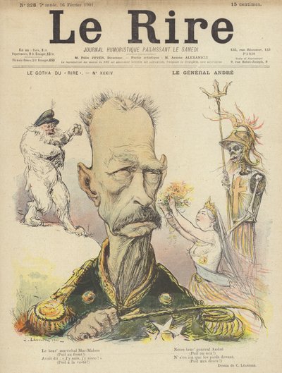 Le General Andre, Illustratie voor Le Rire door Charles Leandre
