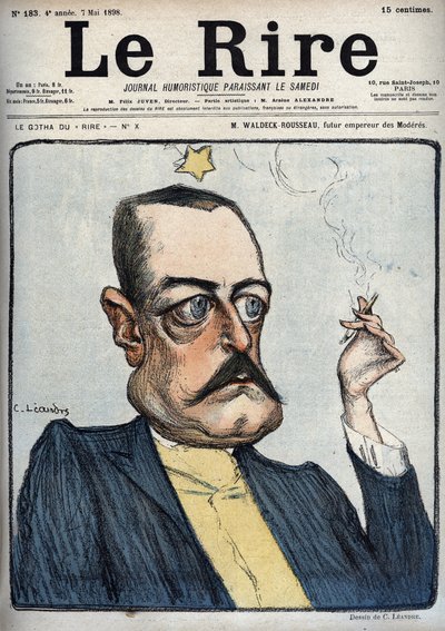 M. Waldeck-Rousseau toekomstige keizer van de Moderes - Karikatuur door Pierre Waldeck Rousseau (Waldeck-Rousseau) (1846-1904) door Charles Leandre (1862-1934) in 