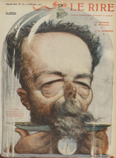 Paul Doumer, Franse politicus. Illustratie voor Le Rire door Charles Leandre