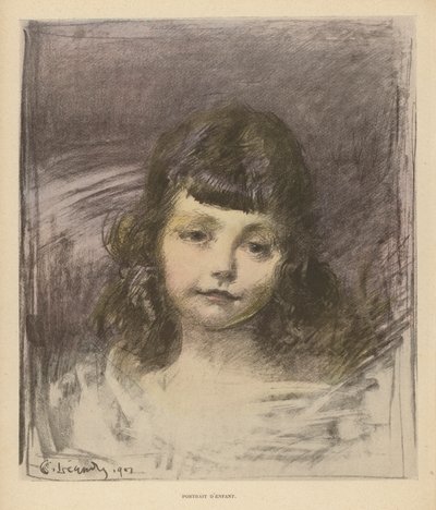 Portret van een Kind door Charles Leandre