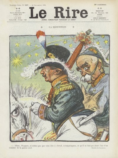 Herhaling. Illustratie voor Le Rire door Charles Leandre