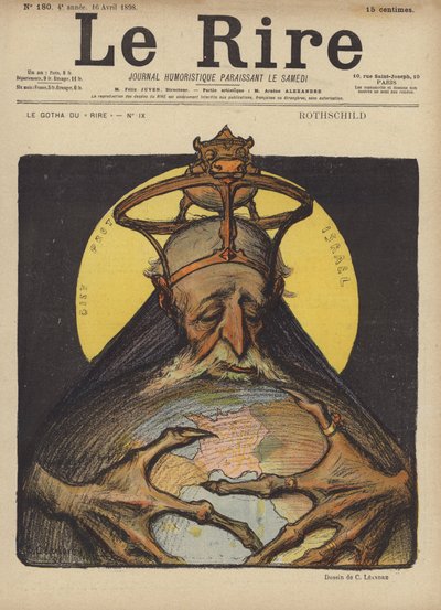 Rothschild, Illustratie voor Le Rire door Charles Leandre
