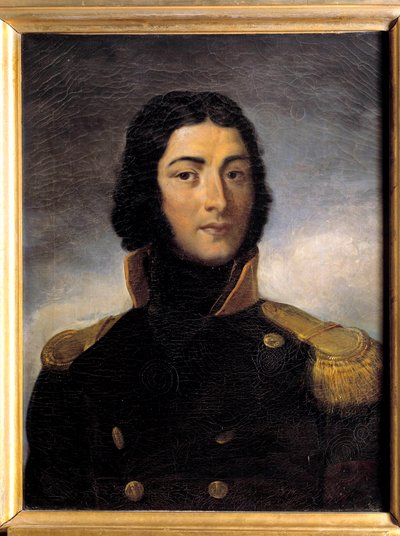 Portret van Generaal Louis Lazare Hoche in kapiteinsuniform in 1792 door Charles Lefebvre