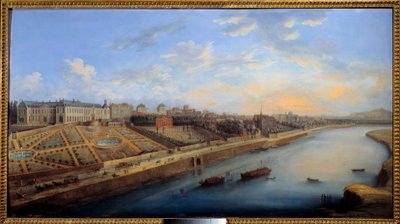 Uitzicht op Passy en Chaillot vanuit Grenelle door Charles Leopold Grevenbroeck