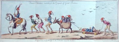 Franse vrijwilligers marcheren naar de verovering van Groot-Brittannië door Charles Lorraine (after) Smith