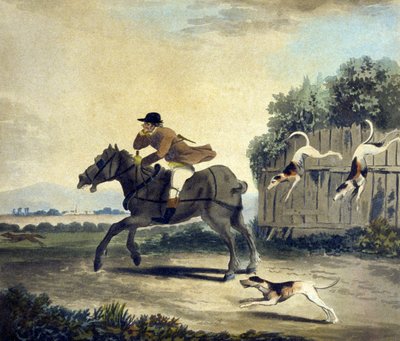 Het Vooraanstaande Paard van het Team, uit The Pytchley Hunt, gegraveerd door F.Dukes door Charles Lorraine (after) Smith